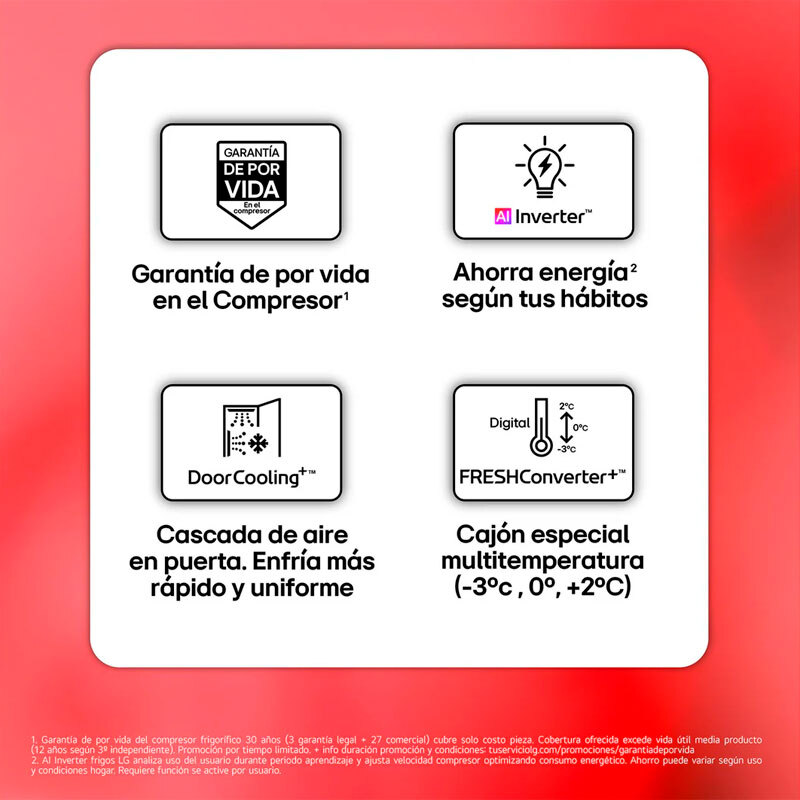 Frigorífico Combi LG GBBS312APY Inox (3)
