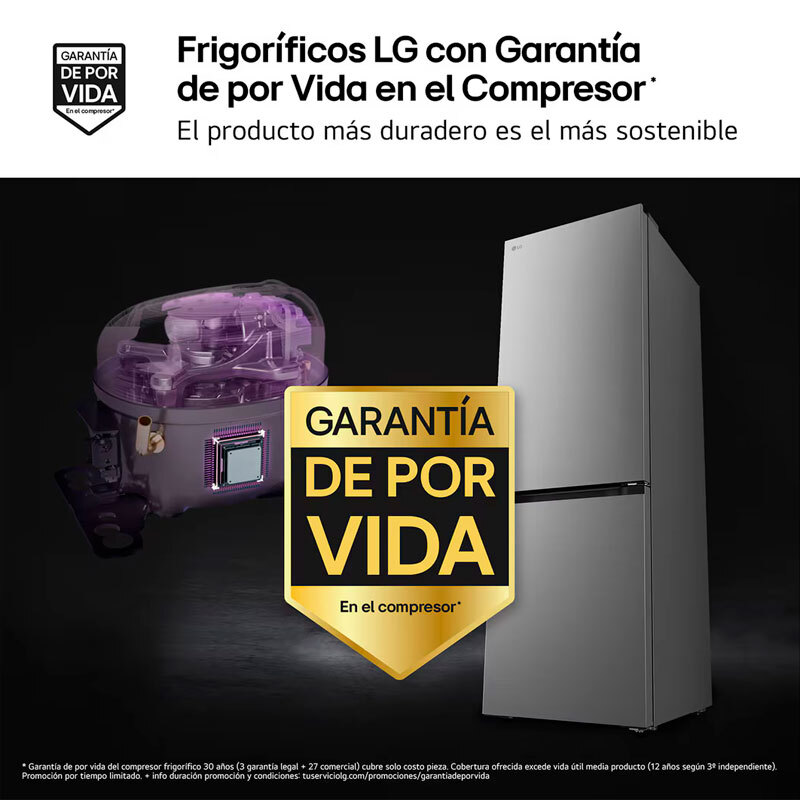 Frigorífico Combi LG GBBS312APY Inox (4)