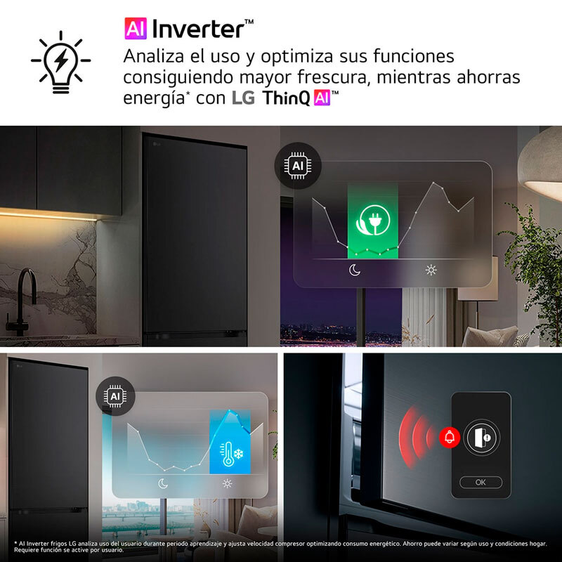 Frigorífico Combi LG GBBS312CPY Inox (6)