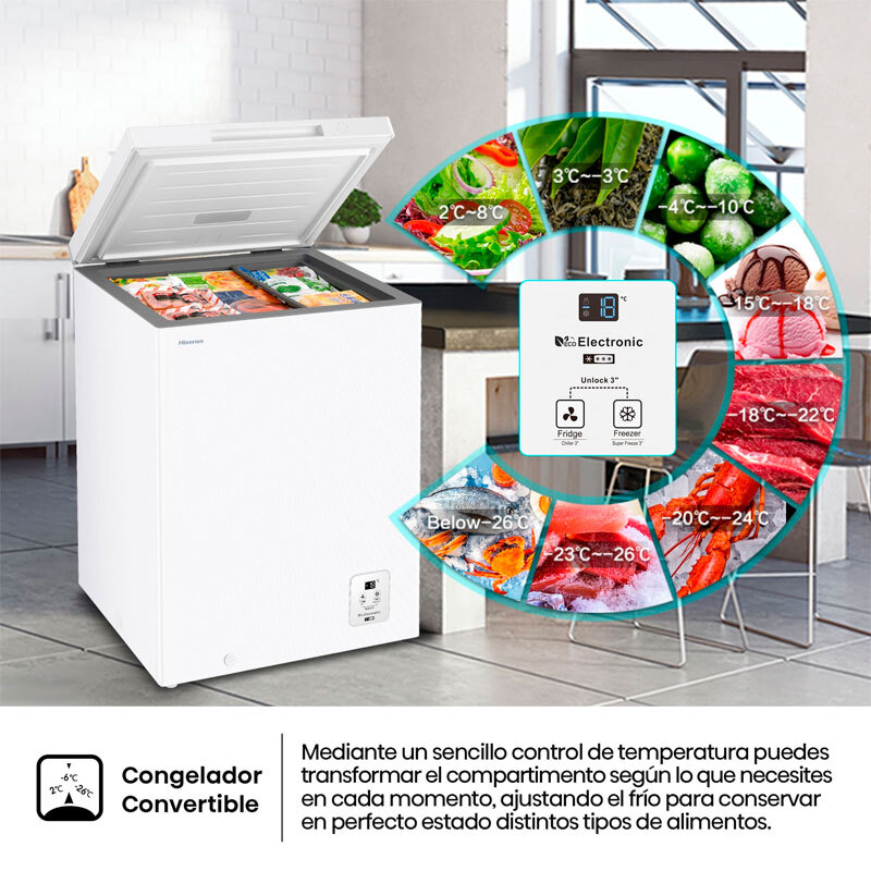 Arcón Hisense FT145N1AWDL Blanco (8)