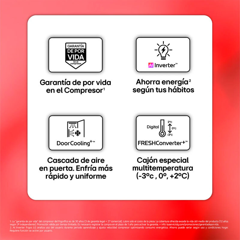 Frigorífico Combi LG GBBS322BPY Inox (3)