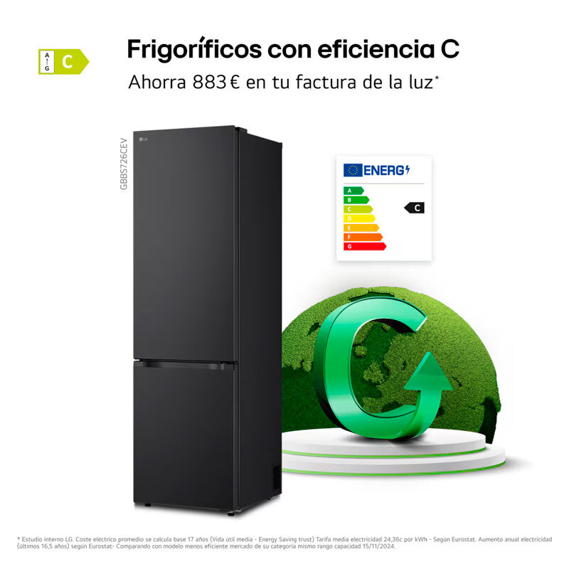 Frigorífico Combi LG GBBS726CEV Grafito (5)