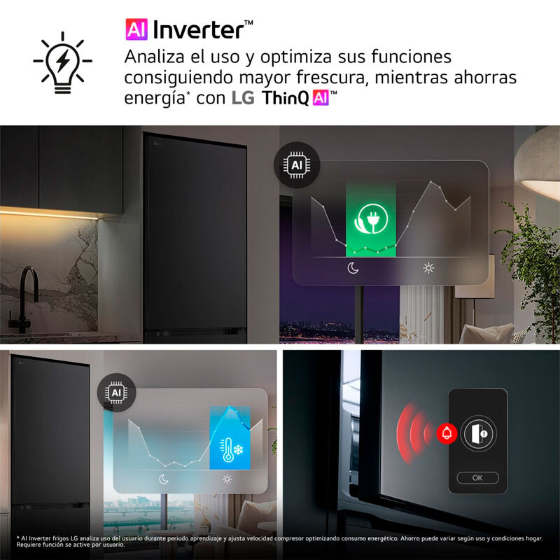 Frigorífico Combi LG GBBS726CEV Grafito (6)
