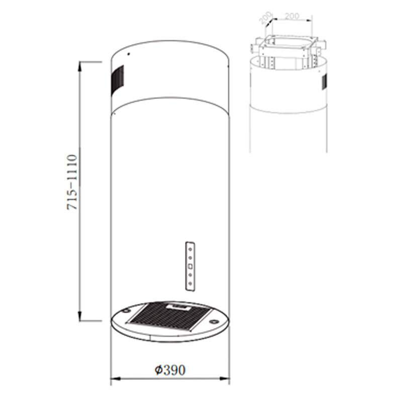 Campana de isla Fagor 3CFC-455IX Inox 39 cm (1)