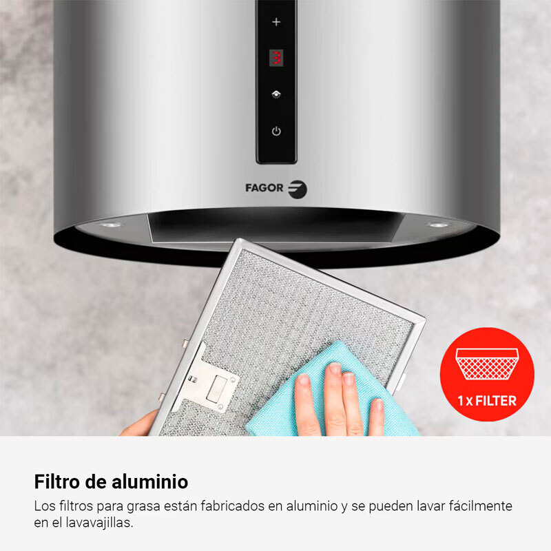 Campana de isla Fagor 3CFC-455IX Inox 39 cm (4)