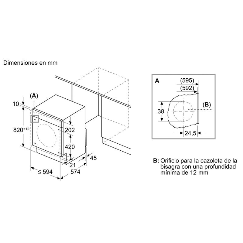 Lavasecadora Balay 3TW887B 8Kg (1)