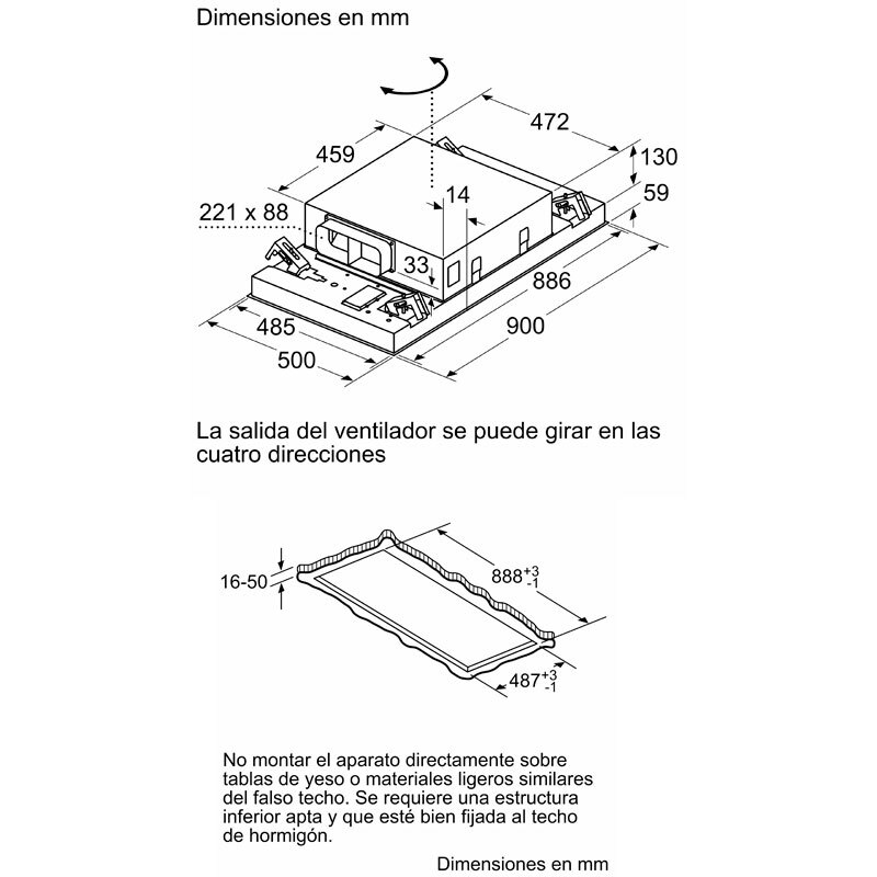 Campana de techo Siemens LR96CAQ20 Blanco 90 cm (1)