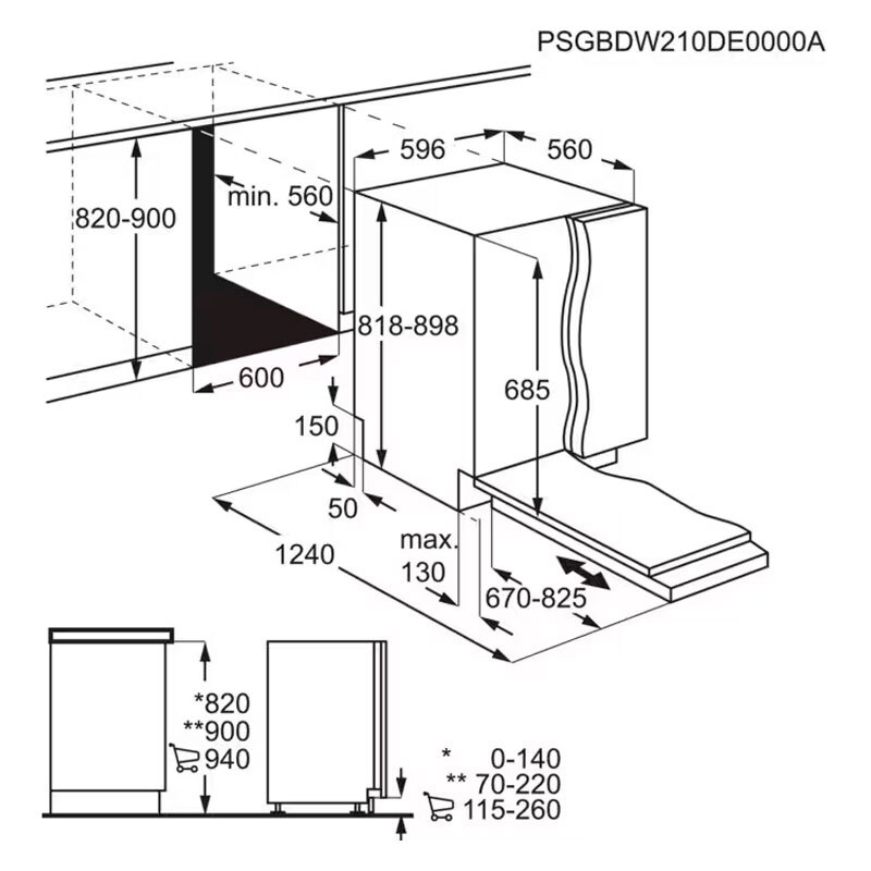 Lavavajillas integrable AEG FSE77707P 60 cm (1)