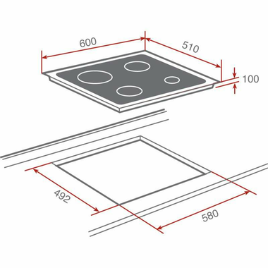 Placa gas Poliv. Teka CGC 4G AI AL 60 cm Nat (1)