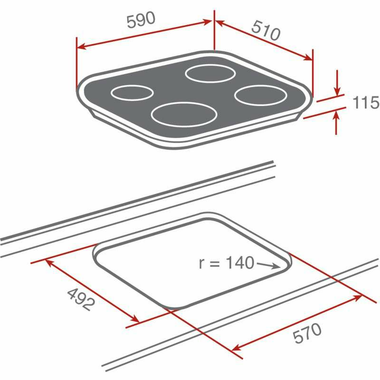Placa cristal Poliv. Teka CG.1 4GAIAL Bu (1)