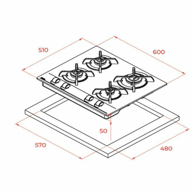 Placa gas Teka GBC 64000KBN 60 cm (1)