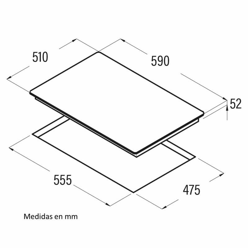 Placa cristal Cata CI631BK  "KC (1)