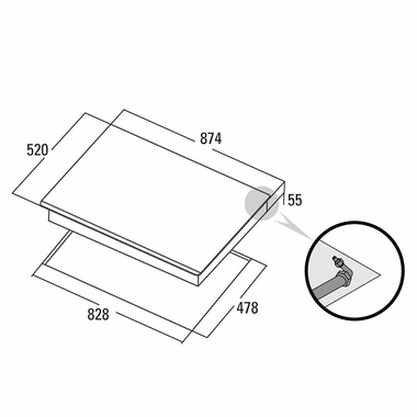 Placa cristal Cata LCI 9041 BK (1)