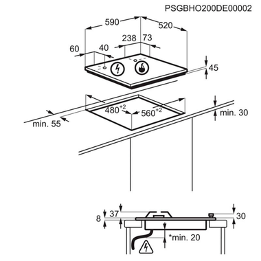 Placa crystal AEG HKB63320NB (1)