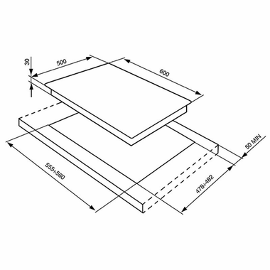 Placa gas Smeg SR764AO 60 cm (1)