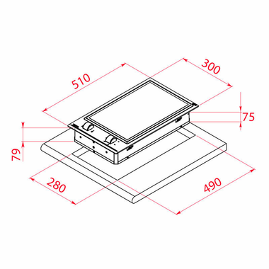 Teppan Yaki Teka YZC32600XFL BK (1)