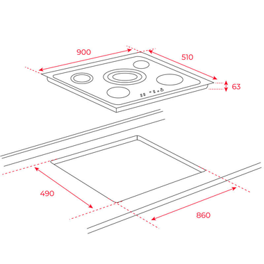 Placa vitrocerámica Teka TR 951 90 cm (1)