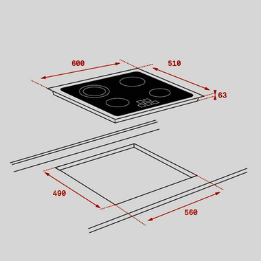 Placa vitrocerámica Teka TZ 6420 60 cm (1)