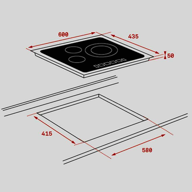 Placa vitrocerámica Teka TR 5300 60 cm (1)