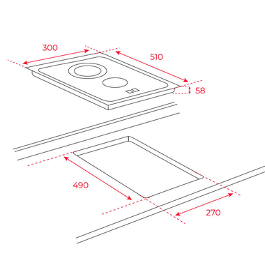 Placa vitrocerámica Teka TBC 32010 TTC 30 cm (1)