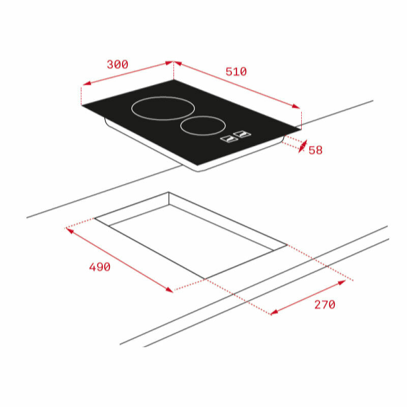 Placa vitrocerámica Teka TZC 32320 TTC 30 cm (1)