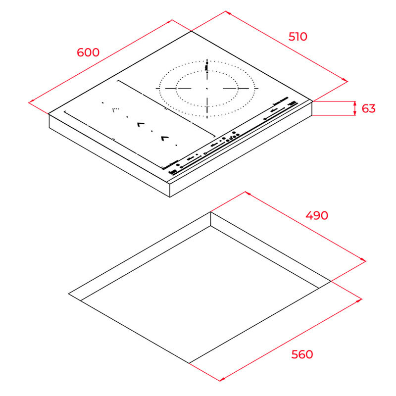 Placa inducción Teka IZS67620MST 60 cm (1)