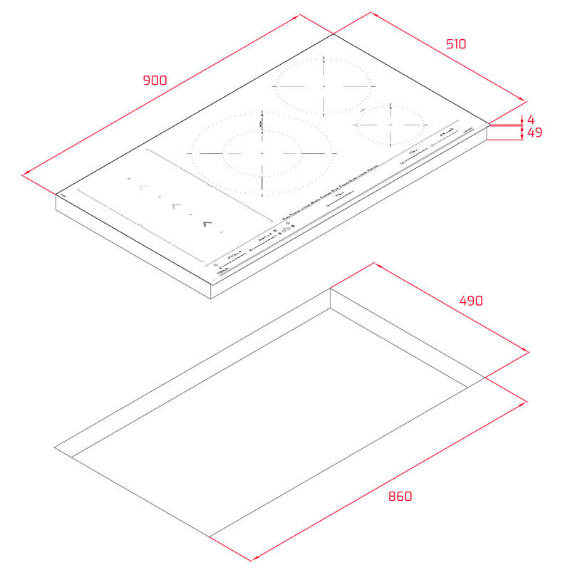 Placa inducción Teka IZS97630MST 86 cm (1)