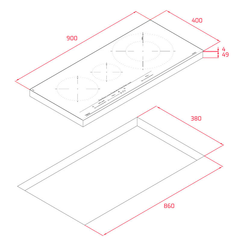 Placa inducción Teka IZC93320MST 90 cm (1)