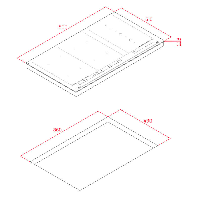 Placa Induccion Teka IZF99770MST BK 90 cm (1)