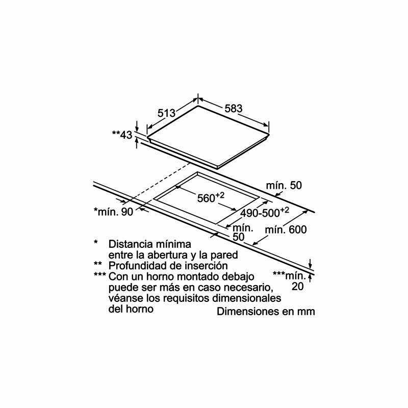 Placa vitrocerámica Balay 3EB720XR 60 cm (1)