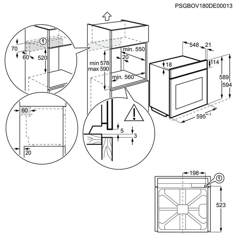 Horno Electrolux OEF5H50V Blanco (1)