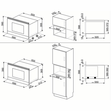 Microondas Smeg MP722PO Crema (1)