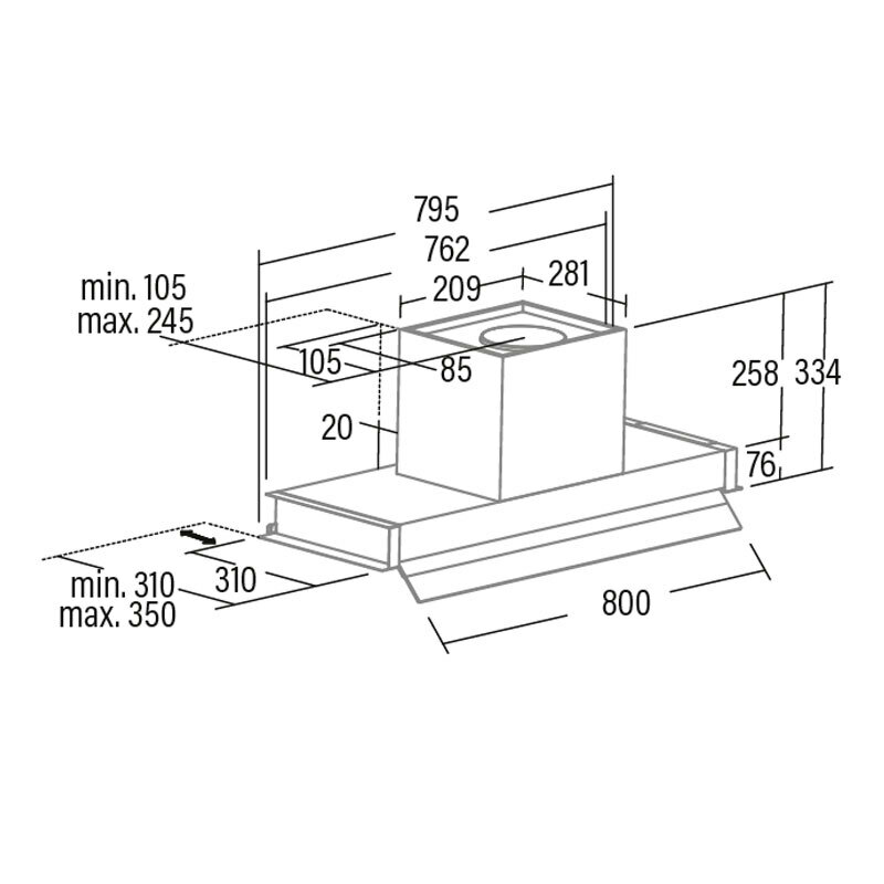 Campana Cata CoronaX80 Inox (1)