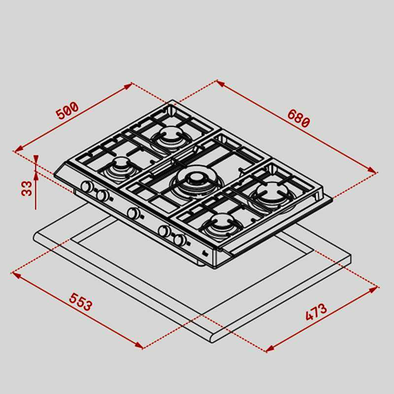 Placa acero Teka EX70.15GAIALDRCI NAT (E1) 68 cm (1)