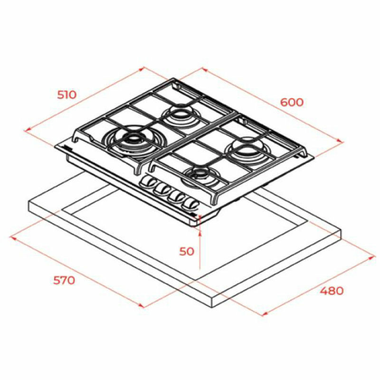 Placa cristal Teka GZC64320XBN 60 cm (1)
