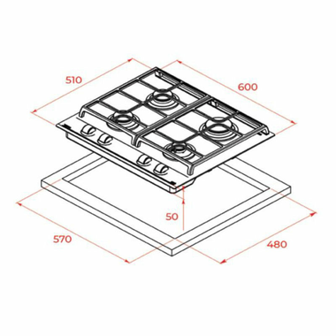 Placa cristal Teka GZC64300XBN 60 cm (1)