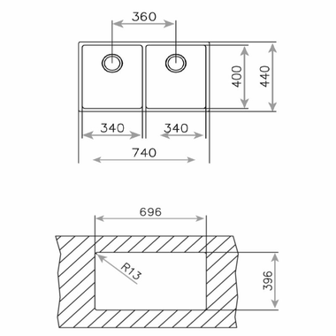 Fregadero Teka BE Linea RS15 2C 740 (1)
