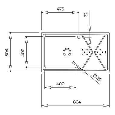 Fregadero Teka Brooklyn 50 M-XP 1C 1E Reversible (1)