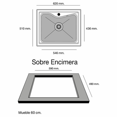 Fregadero Poalgi City 1C Blanco Mate (1)