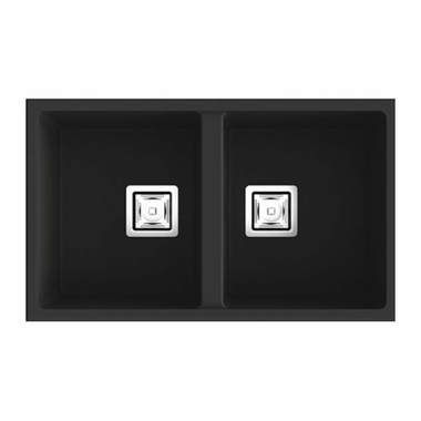 Fregadero Poalgi Zie 70 2/S Negro Liso Mate