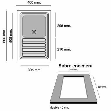 Fregadero Poalgi Silex Blanco Brillo (1)