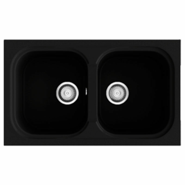 Fregadero Poalgi Amatista Negro Liso Brillo