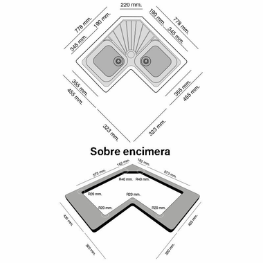 Fregadero Poalgi Agata Pergamon Brillo (1)