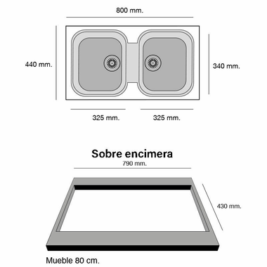 Fregadero Poalgi Amatista Tundra Brillo (1)