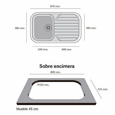 Fregadero Poalgi Coral Tundra Brillo (1)