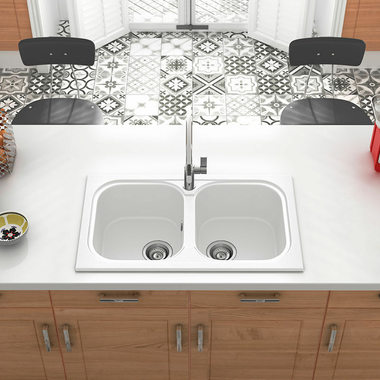 Fregadero Poalgi Malaquita Blanco Brillo (2)