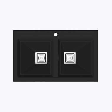 Fregadero Poalgi Kobus 86 Alto 2/S Negro Basalto