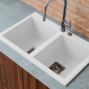 Fregadero Poalgi Kobus 86 Bajo 2/S Blanco (2)