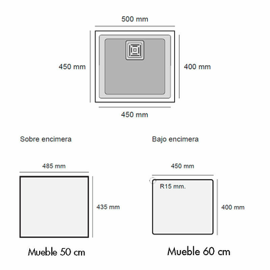Fregadero Poalgi Zie 45 1/S Blanco (1)