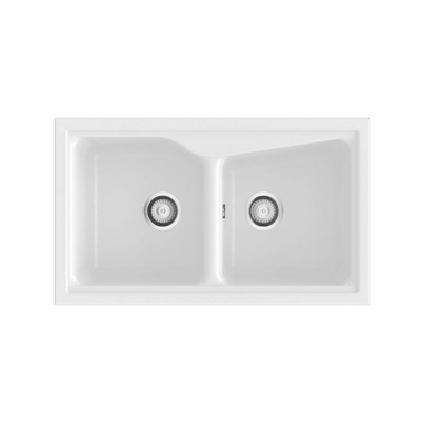 Fregadero Poalgi City 2C Blanco Brillo